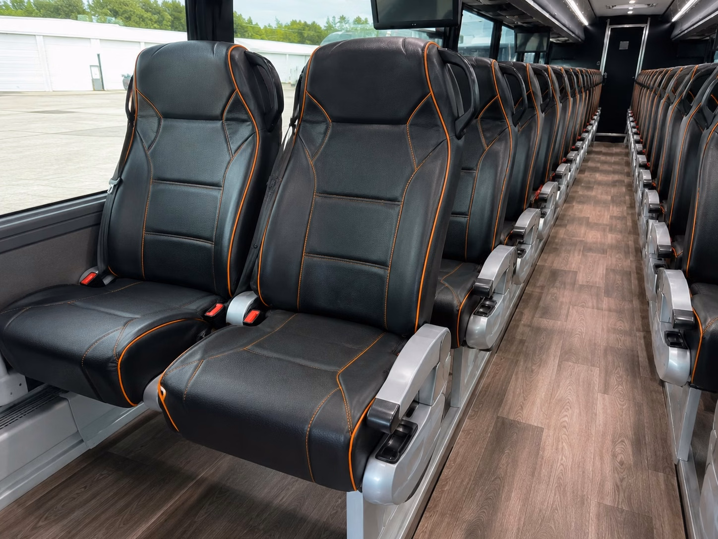 56 passenger charter bus interior