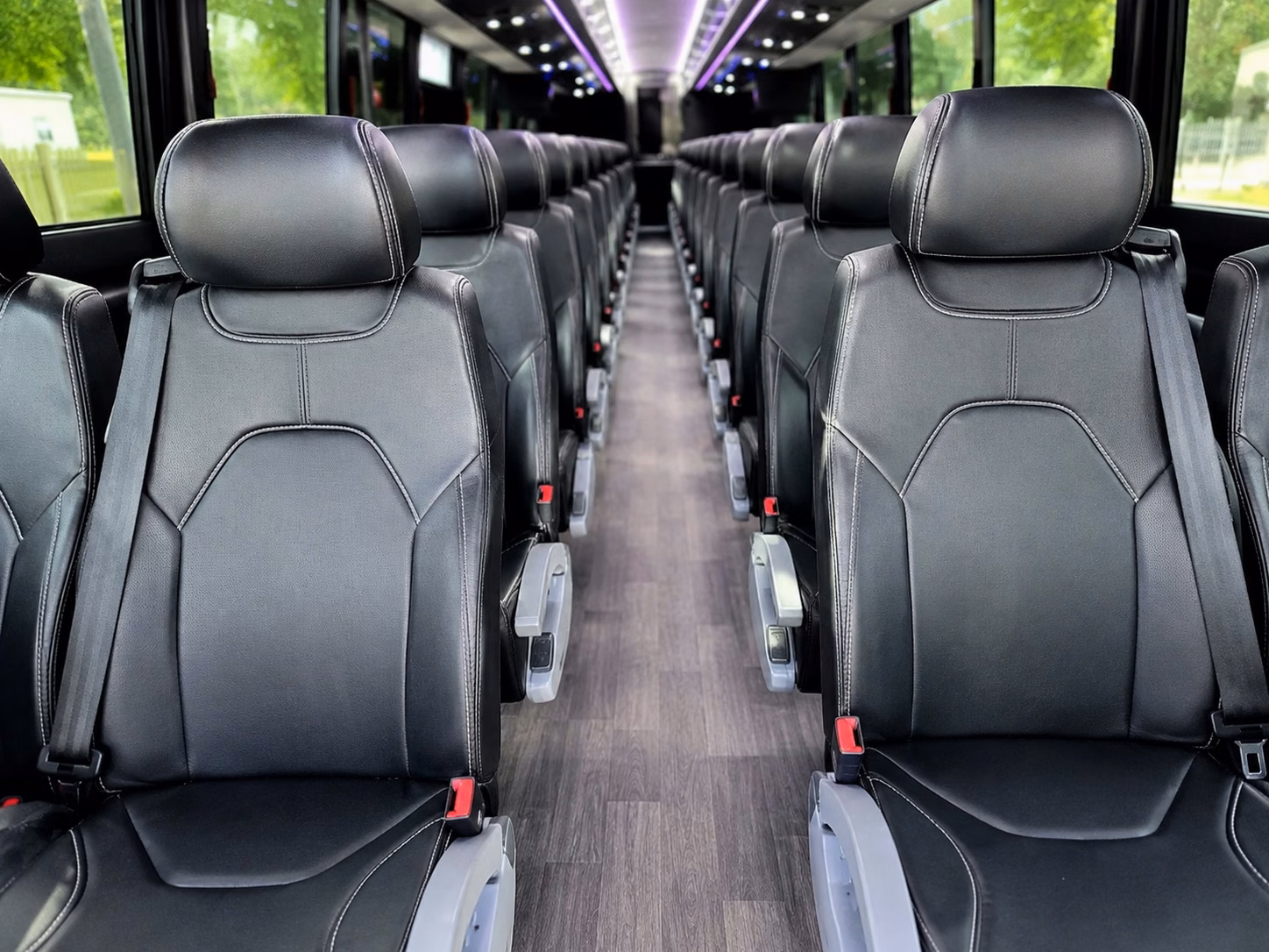 santa clara charter bus interior