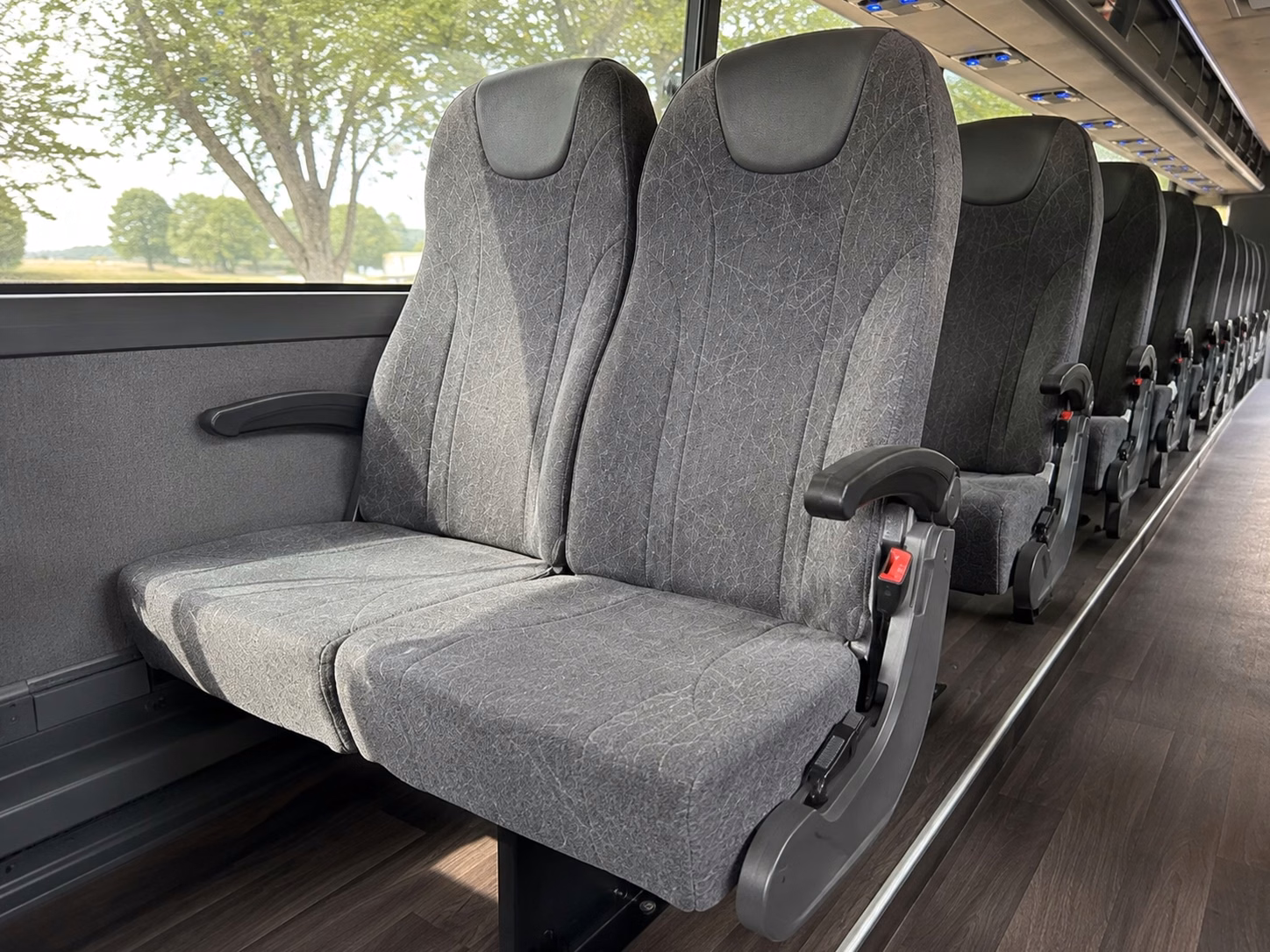 santa clara charter bus rental interior